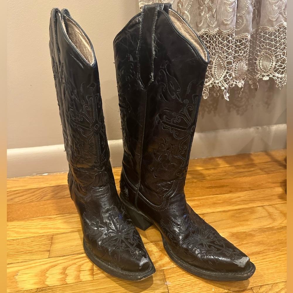 Circle G black Cowboy boots